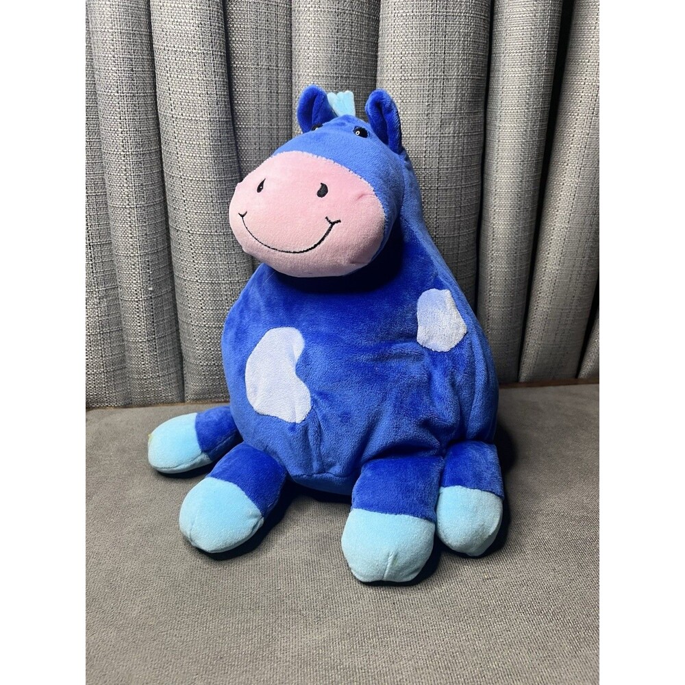 Animal Alley Pony Chubby Horse Plush 13 Inch Stuffed Animal Toy Blue